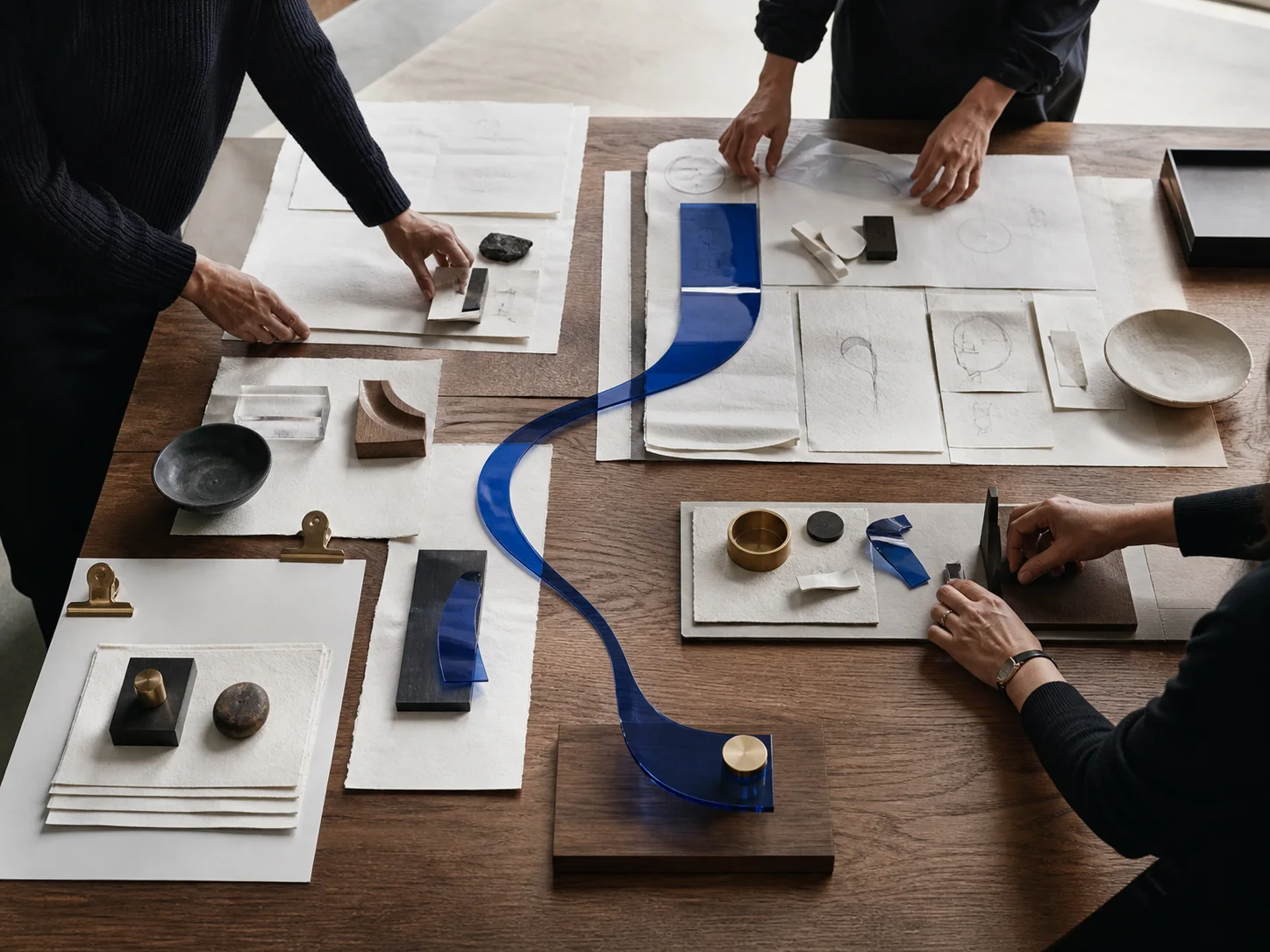 Three collaborators bringing separate lines of work into one shared direction